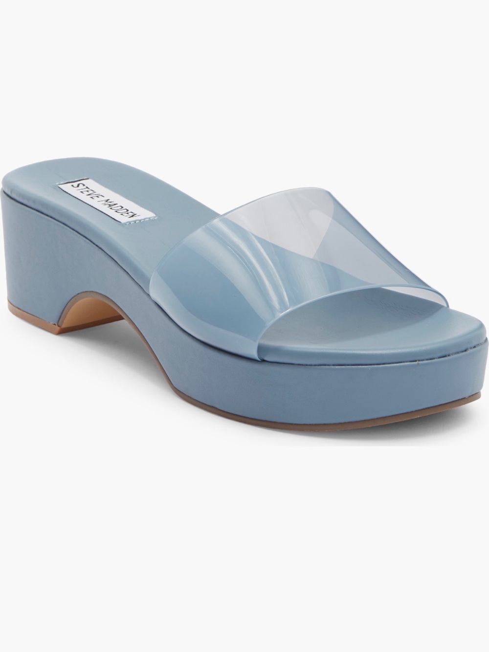 Steve Madden Corina Blue Platform Slide Sandal